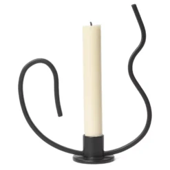 Ferm Living Valse Kandelaar Low Zwart