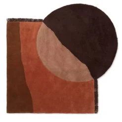 Ferm Living View Tufted Vloerkleed 140x180 Roodbruin