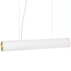 Ferm Living Vuelta Hanglamp Ø8.4 60 LED Wit/messing