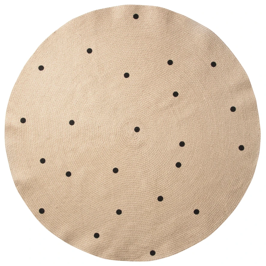 Ferm Living Black Dots Vloerkleed 130 2 Ferm Living Black Dots Vloerkleed 130 - Afbeelding 2