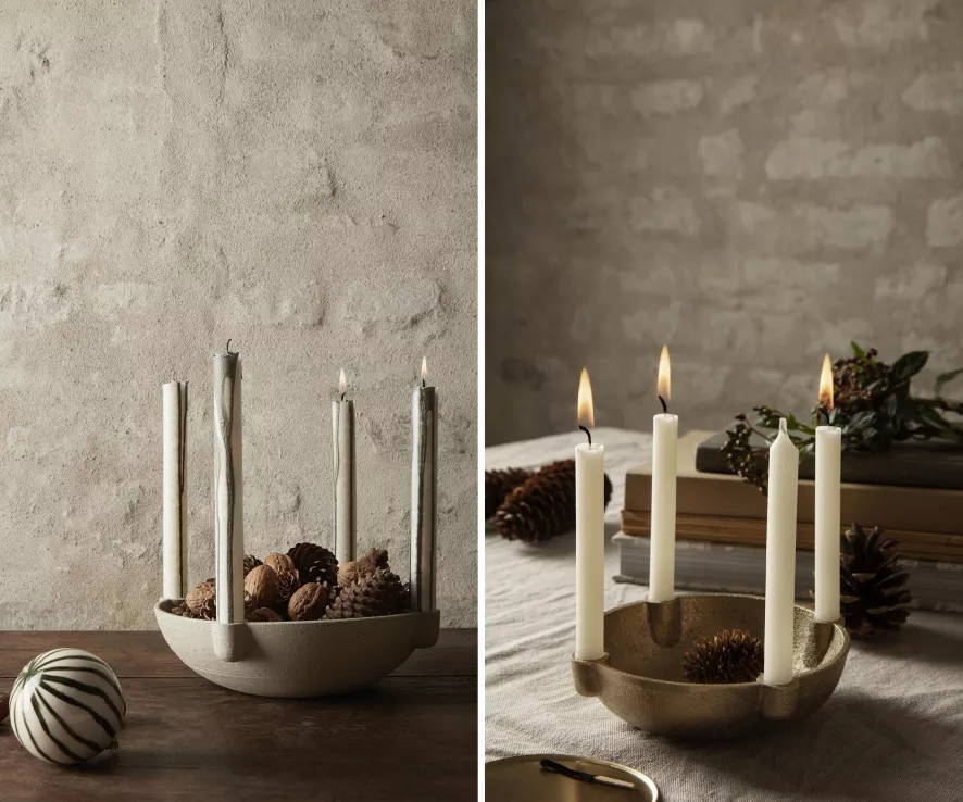 Ferm Living Bowl Kandelaar L Keramiek Beige 8 Ferm Living Bowl Kandelaar L Keramiek Beige - Afbeelding 8