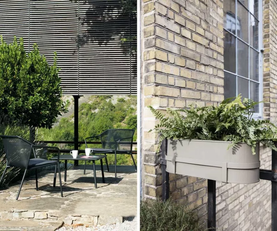 Ferm Living Bau Balcony Plantenbak Warm Grey 5 Ferm Living Bau Balcony Plantenbak Warm Grey - Afbeelding 5