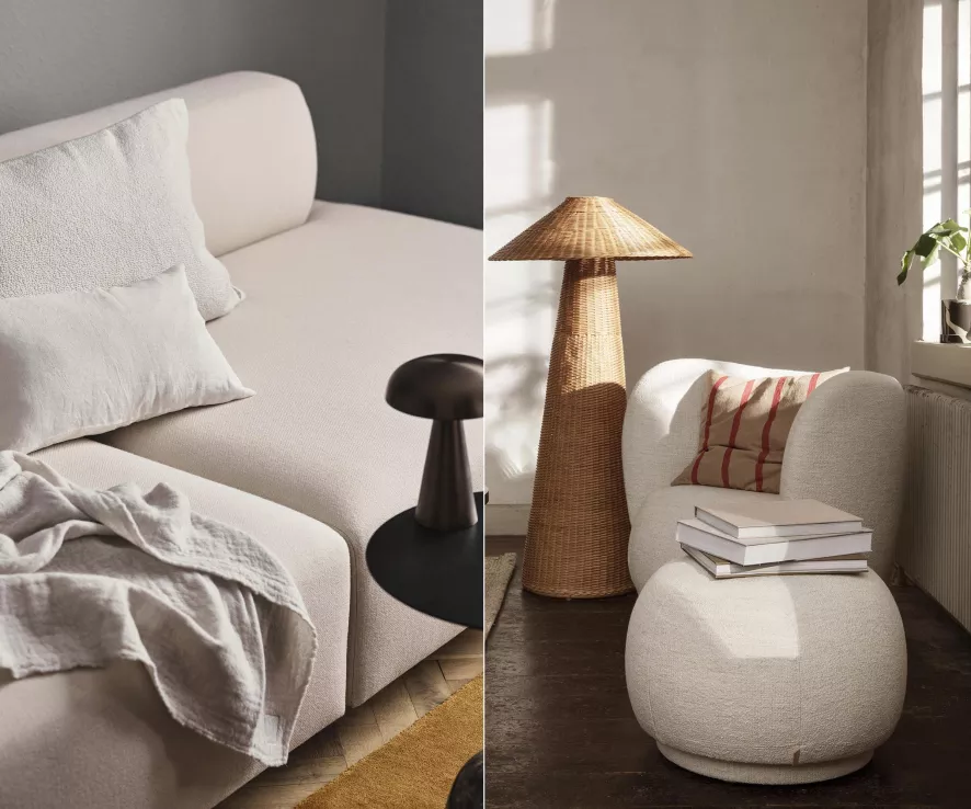 Ferm Living Rico Boucle Fauteuil Sand 6 Ferm Living Rico Boucle Fauteuil Sand - Afbeelding 6