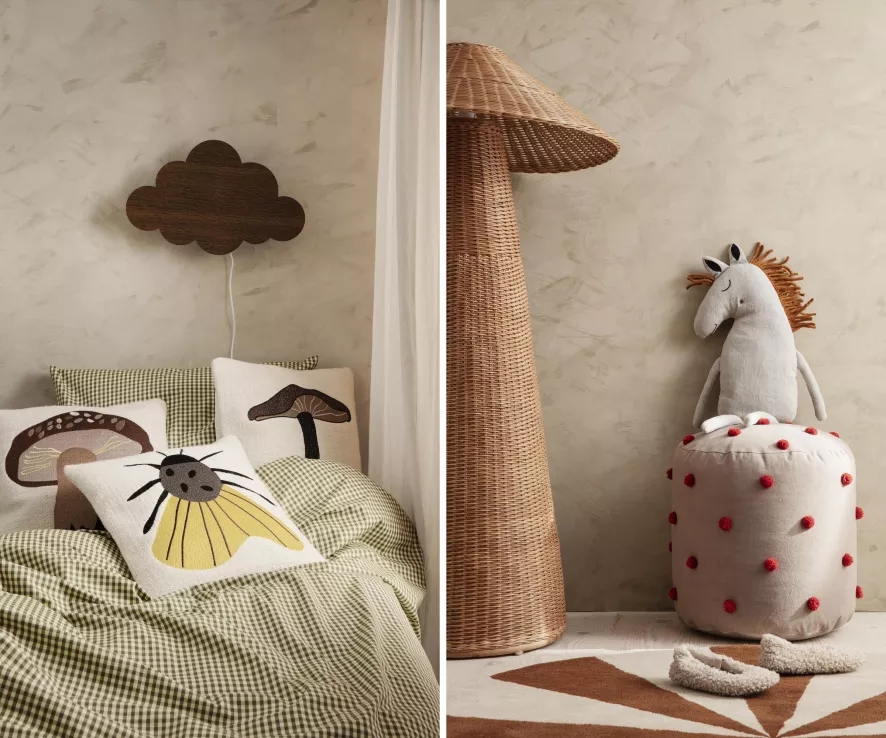 Ferm Living Dot Tufted Poef Sugar Kelp Mustard 12 Ferm Living Dot Tufted Poef Sugar Kelp Mustard - Afbeelding 12